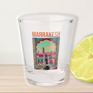 Verre A Shot Marrakech Maroc Chat Voyage Tourisme Souvenir
