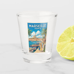 Verre A Shot Marseille vintage France voyage
