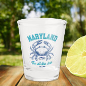 Verre A Shot Maryland Old Line State Crab