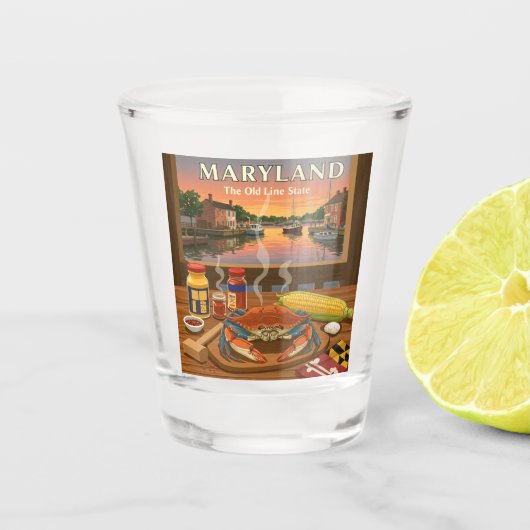 Verre A Shot Maryland vintage (Devant)