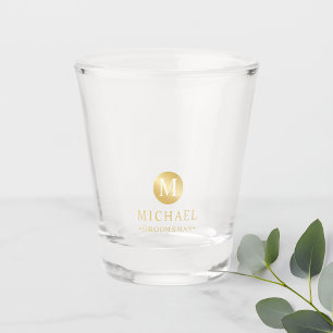 Verre A Shot Masculine Gold Personnalisé Groomsmen