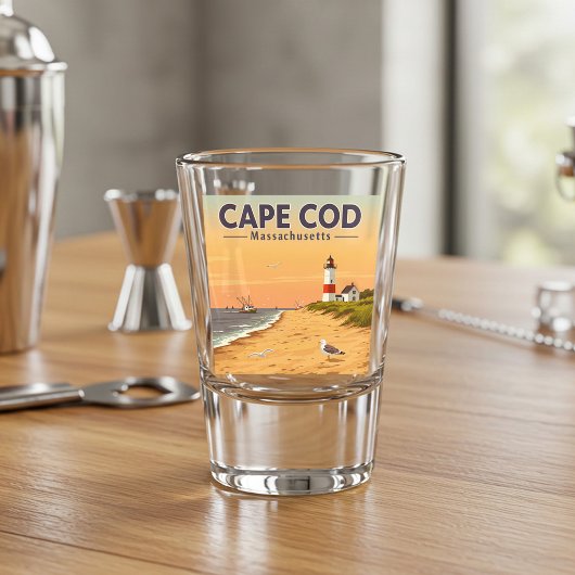 Verre A Shot Massachusetts de Cape Cod vintage