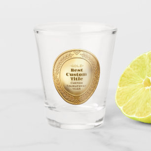 Verre A Shot Médaille d'argent réaliste 3D personnalisable et m