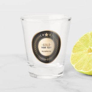 Verre A Shot MÉDAILLE DIY IMPRESSION PERSONNALISÉE Or #1 Champi