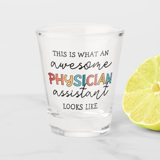 Verre A Shot Médecin Assistant Funny Awesome PA Cadeaux (Devant)