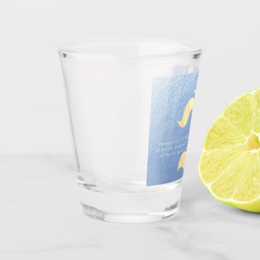 Verre A Shot Méditation Yoga Instructeur Vie Coach OM Citations (Gauche)