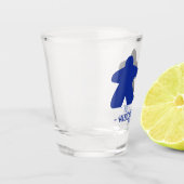 Verre A Shot Meeps en Love, Bleu & Black Shot Glass (Gauche)