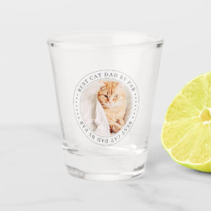 Verre A Shot Meilleur Chat Papa Par Par Classique Photo Simple