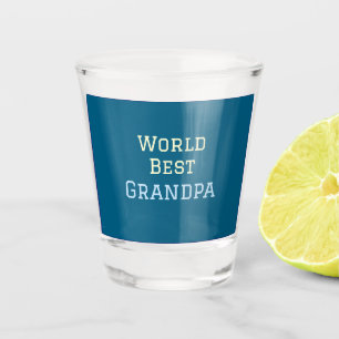 Verre A Shot Meilleur grand-père du monde ajouter nom texte spo