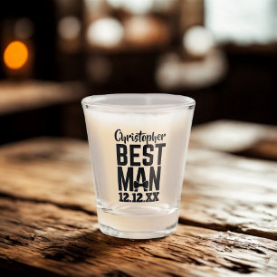 Verre A Shot Meilleur homme Bachelor Fête de mariage Faveur Tir