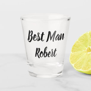 Verre A Shot Meilleur homme noir et blanc Nom personnalisé Cade
