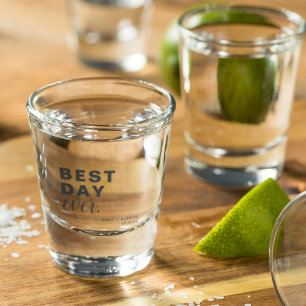 Verre A Shot Meilleur Jour Chaque Faveur de Mariage