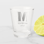 Verre A Shot Meilleur nom de monogramme (Dos)