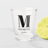 Verre A Shot Meilleur nom de monogramme (Devant)