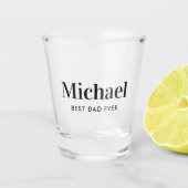 Verre A Shot Meilleur papa jamais Monogrammé (Devant)