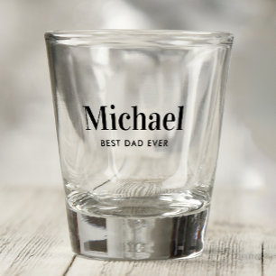 Verre A Shot Meilleur papa jamais Monogrammé