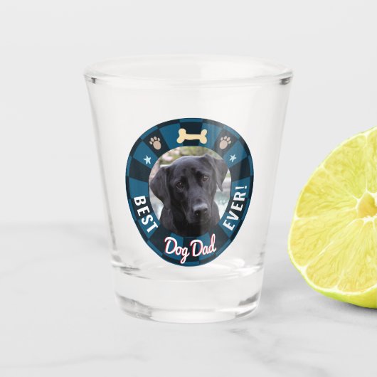 Verre A Shot Meilleur père de chien jamais (Devant)