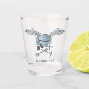 Verre A Shot Mélange de béton gris-bleu