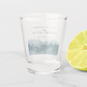 Verre A Shot Méménte Mariage de l'aquarelle de la forêt des mon (Dos)