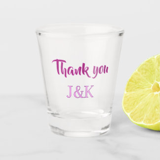 Verre A Shot Merci d'ajouter l'initiale du nom du couple lettre