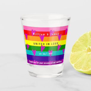 Verre A Shot Merci Mariage LGBTQ pour le mariage gay