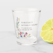 Verre A Shot Mère de la mariée Fleur sauvage Pays Mariage Flora (Devant)