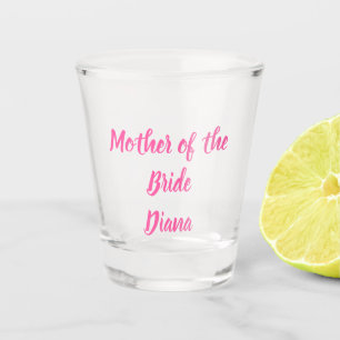 Verre A Shot Mère de la mariée rose Nom personnalisé Cadeaux Ma
