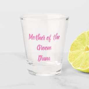 Verre A Shot Mère de la pièce rose Nom personnalisé Cadeaux Mar