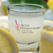 Verre A Shot Mère de mariée Fleur sauvage Meadow Wedding Favor