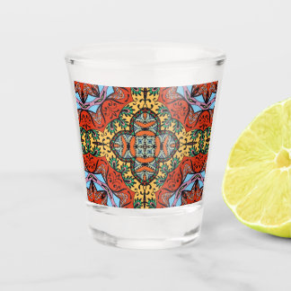 Verre A Shot Mexican folk ethnic colorful seamless pattern