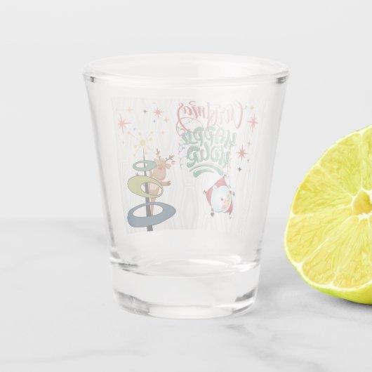 Verre A Shot Mi-Siècle Noël Bonne heure (Dos)