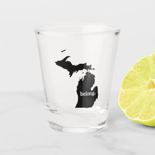 Verre A Shot Michigan State Map Belong