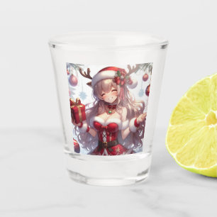 Verre A Shot mignonne fille de Noël anime