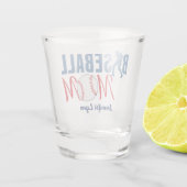 Verre A Shot Mignonne maman de baseball (Dos)