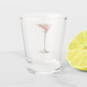 Verre A Shot Milieu du siècle moderne Cranberry Martini (Dos)