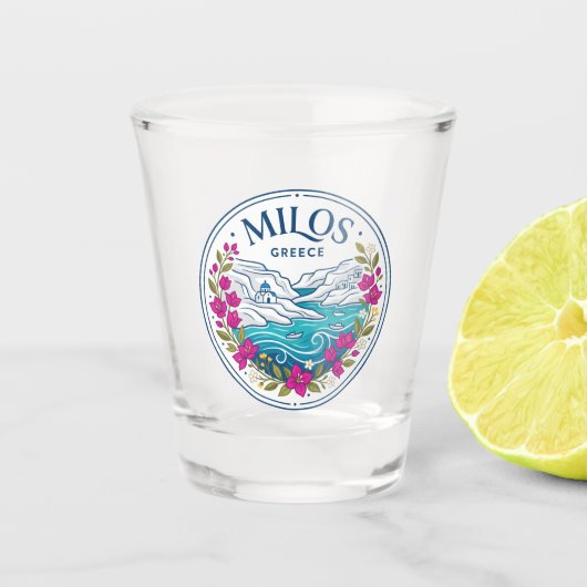 Verre A Shot Milos Grèce (Devant)