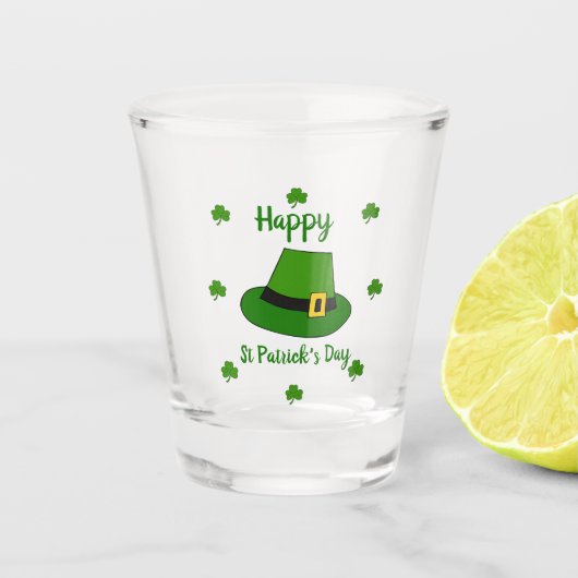Verre A Shot Mini Mignonne Bonne St Patrick Joyeuse Journée (Devant)