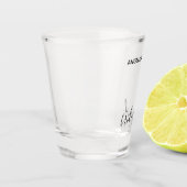 Verre A Shot Minimal de la typographie moderne Mariage Bridesma (Gauche)