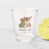 Verre A Shot Minimalist Dog Pet Photo Wedding  (Devant)