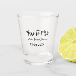 Verre A Shot Miss à Mrs enterrement de vie de jeune fille chic