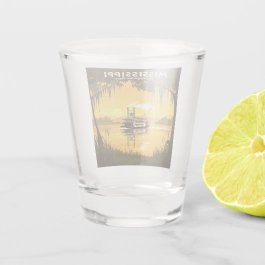Verre A Shot Mississippi vintage (Dos)