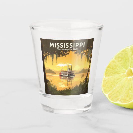 Verre A Shot Mississippi vintage (Devant)