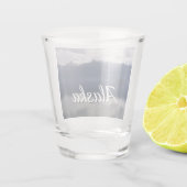 Verre A Shot Misty Alaskan Sea dans les tons bleu (Dos)