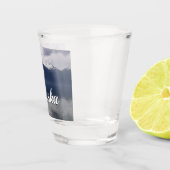 Verre A Shot Misty Alaskan Sea dans les tons bleu (Droite)