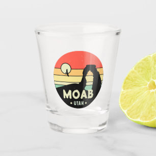 Verre A Shot Moab Utah Vintage Sunset Arches Aventure en plein