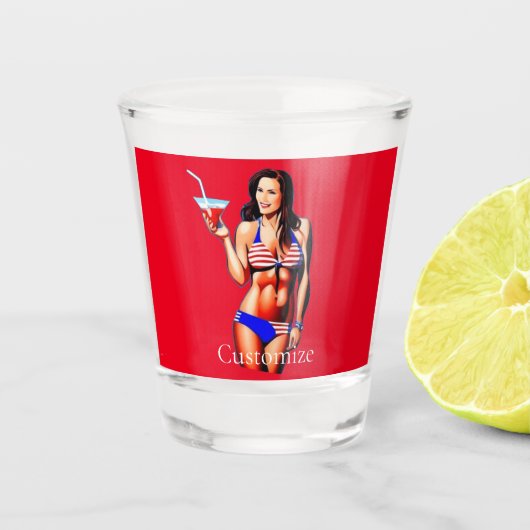 Verre A Shot Modèle de conditionnement physique en bikini patri (Devant)
