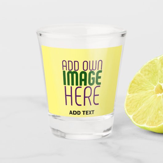 VERRE A SHOT MODÈLE TEXTE MODERNE PASTEL JAUNE D'IMAGE (Devant)