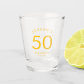 Verre A Shot Modern Minimalist Simple Birthday Party Shooter (Devant)