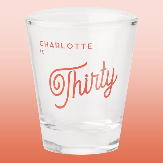 Verre A Shot Moderne 30 Trente Anniversaire
