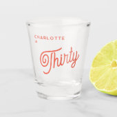 Verre A Shot Moderne 30 Trente Anniversaire (Devant)